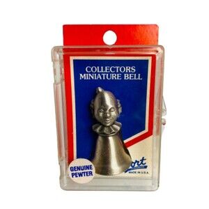 Collectors Miniature Clown Bell Genuine Pewter by Fort Incorporation USA